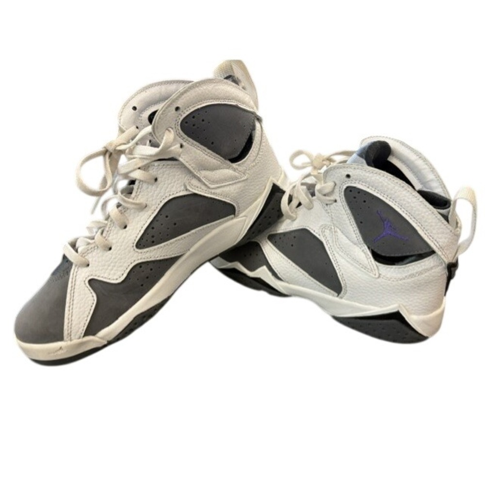 Air Jordan 7 Retro GS Flint 2021‎ White Grey Purple DJ2777-100 Mens 6Y